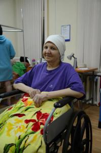 Наталья Ивановна на реабилитации (пока ещё на коляске)